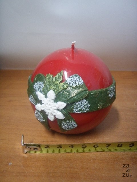 Świeca kula BOŻE NARODZENIE 10cm | K-4 Świeca kula BOŻE NARODZENIE 10cm | K-4