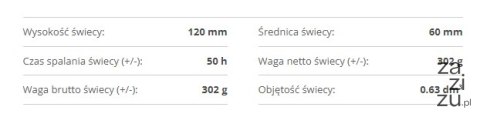 Świeca pieńkowa 120/60mm MALINOWA WANILIA Świeca pieńkowa 120/60mm MALINOWA WANILIA