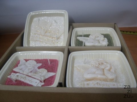 Świeca w ceramice 4szt. BOŻE NARODZENIE MIX Świeca w ceramice 4szt. BOŻE NARODZENIE MIX