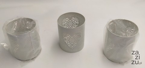 Świecznik metalowy biały | ISM-1512 Świecznik metalowy biały | ISM-1512