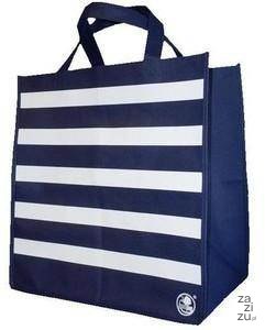 Torba granatowa w paski 33x35 PP Torba granatowa w paski 33x35 PP
