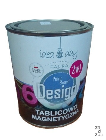Farba tablicowo - magnetyczna 2w1 0,75L. CZARNA MATOWA IDEA DAY Farba tablicowo - magnetyczna 2w1 0,75L. CZARNA MATOWA IDEA DAY