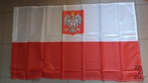Flaga z godłem POLSKA 112x70 Flaga z godłem POLSKA 112x70
