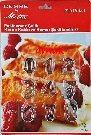 Foremki do ciastek CYFERKI 0-9 | MJ9604 Foremki do ciastek CYFERKI 0-9 | MJ9604