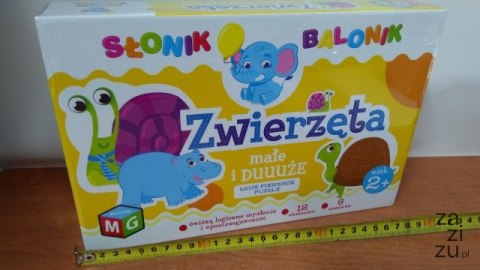 Gra ZWIERZĘTA DUŻE I MAŁE SŁONIK BALONIK Gra ZWIERZĘTA DUŻE I MAŁE SŁONIK BALONIK