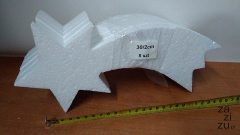 Gwiazda betlejemska kometa 5szt. styropianowa 30/2cm Gwiazda betlejemska kometa 5szt. styropianowa 30/2cm