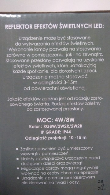Lampka projektor z wymiennymi wzorami 12szt. Lampka projektor z wymiennymi wzorami 12szt.