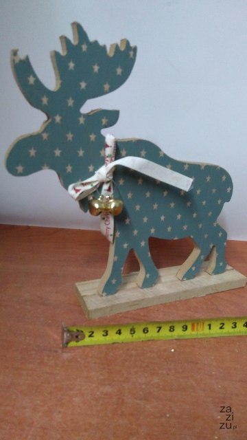 Łoś drewniany w gwiazdki 20,5cm | 1298198 Łoś drewniany w gwiazdki 20,5cm | 1298198