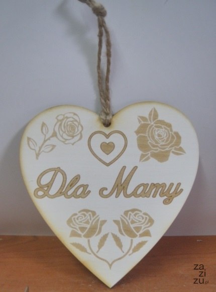 Serce zawieszka 13 x 15,5 cm Dla Kochanej Mamy Serce zawieszka 13 x 15,5 cm Dla Kochanej Mamy
