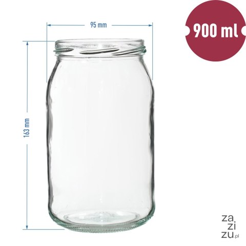 Słoiki 6szt. + zakrętki 900ml | 132902 Słoiki 6szt. + zakrętki 900ml | 132902