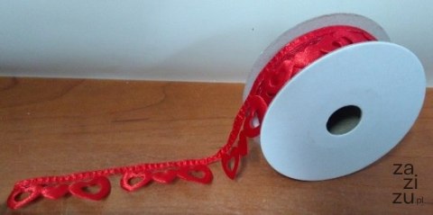 Wstążka samoprzylepna 3m x 2,5cm SERCE czerwone | RBS-3HT Wstążka samoprzylepna 3m x 2,5cm SERCE czerwone | RBS-3HT