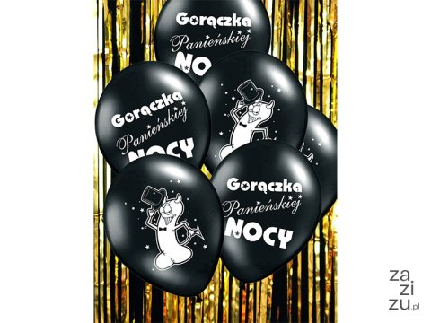 Balony 6szt fi-30 GORĄCZKA PANIEŃSKIEJ NOCY Balony 6szt fi-30 GORĄCZKA PANIEŃSKIEJ NOCY