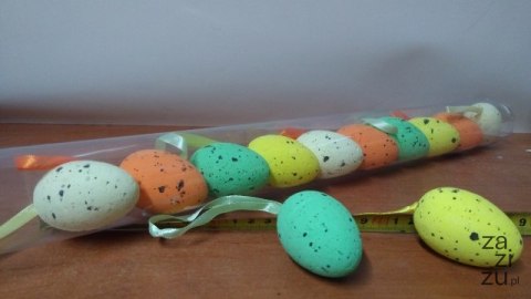Jajka w plamki 12szt w tubie zawieszka SWB-17106 Jajka w plamki 12szt w tubie zawieszka SWB-17106