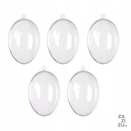 Jajko plastikowe składane 7,5cm - 5 kompletów | EGA-16123