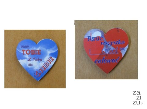 Magnes serce 5szt. WALENTYNKA 10 x 10 cm.| P828 Magnes serce 5szt. WALENTYNKA 10 x 10 cm.| P828