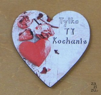 Magnes serce 5szt. WALENTYNKA 10 x 10 cm.| P828 Magnes serce 5szt. WALENTYNKA 10 x 10 cm.| P828