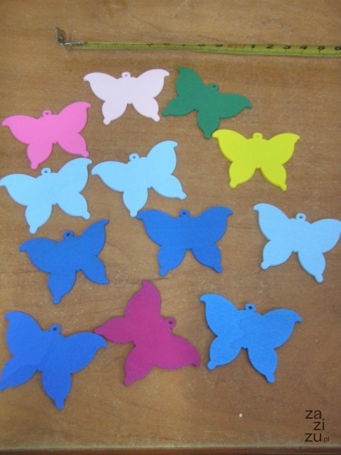 Motyle drewno zawieszka 12szt. | D21443 Motyle drewno zawieszka 12szt. | D21443