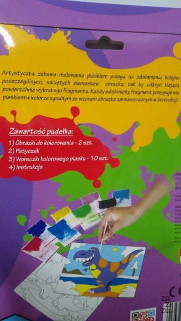 Piaskowe malowanki DINOZAURY Piaskowe malowanki DINOZAURY