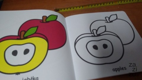 Pokoloruj kredką-słówka polskie i angielskie Pokoloruj kredką-słówka polskie i angielskie