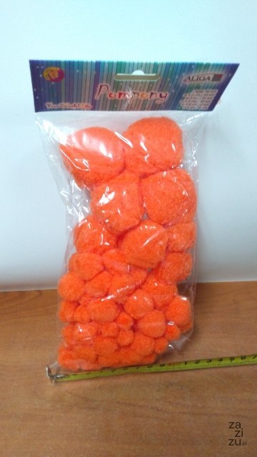 Pompony 80szt. POMARAŃCZOWE | POM-081 Pompony 80szt. POMARAŃCZOWE | POM-081