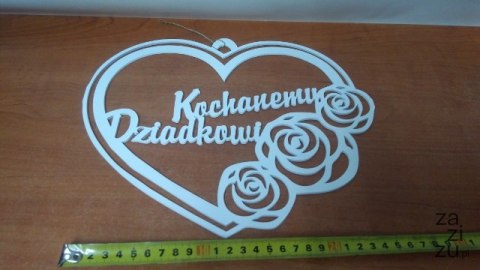 Serce 15cm wiszące ażur DZIADEK Serce 15cm wiszące ażur DZIADEK