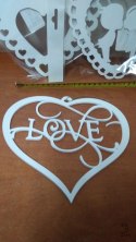 Serce drewniane zawieszka 20cm Walentynka