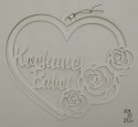 Serce wiszące 30cm ażur BABCIA