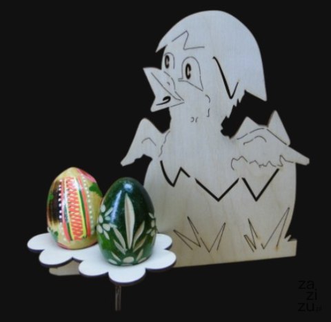 Stojak drewno na 3 jajka KACZKA 18 x 18 cm. | P387 Stojak drewno na 3 jajka KACZKA 18 x 18 cm. | P387