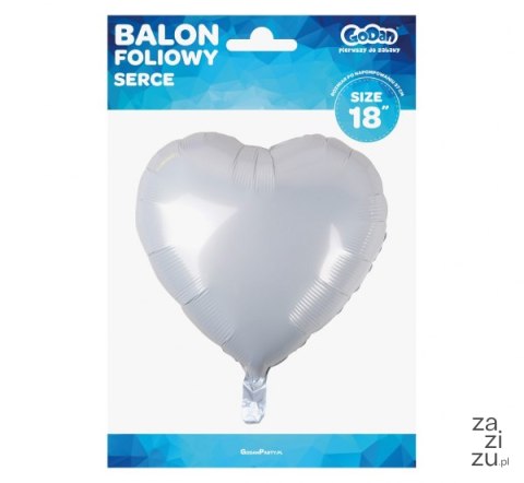 Balon SERCE BIAŁE 18'' 46cm | HS-S18BL Balon SERCE BIAŁE 18'' 46cm | HS-S18BL