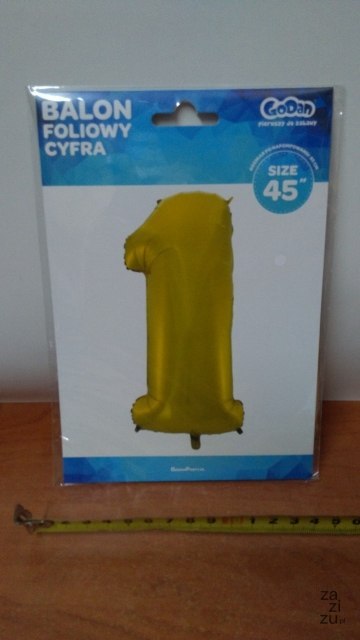 Balon cyfra 1 złota 45'' 92cm | HS-C45ZM1 Balon cyfra 1 złota 45'' 92cm | HS-C45ZM1