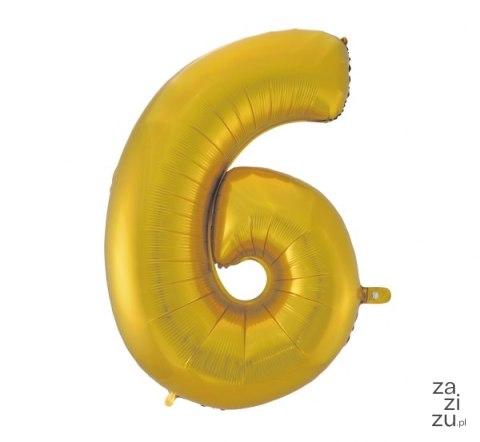 Balon cyfra 6 złota 45'' 92cm | HS-C45ZM6 Balon cyfra 6 złota 45'' 92cm | HS-C45ZM6