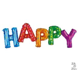 Balon foliowy napis HAPPY 92cm | HS-NHP47
