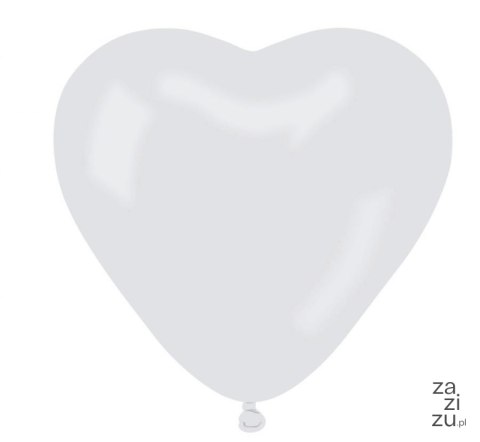 Balony 50szt SERCE BIAŁE 10" CR/01/50 Balony 50szt SERCE BIAŁE 10" CR/01/50