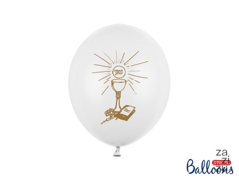 Balony 6szt 27cm KOMUNIA ŚWIĘTA IHS SB12P-109Z Balony 6szt 27cm KOMUNIA ŚWIĘTA IHS SB12P-109Z