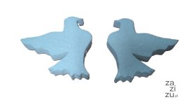 Gołąb styropianowy 2szt. brokat 15/2cm | 536