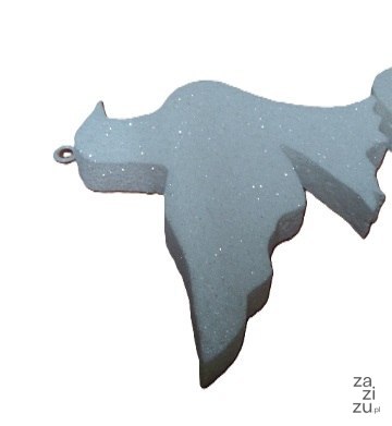 Gołąb styropianowy 2szt. brokat 15/2cm | 536 Gołąb styropianowy 2szt. brokat 15/2cm | 536