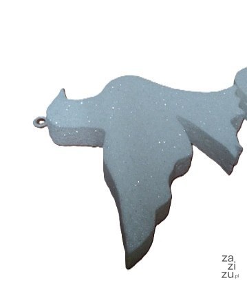 Gołąb styropianowy 2szt. brokat 20/2cm Gołąb styropianowy 2szt. brokat 20/2cm