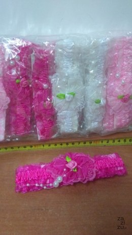 Opaska do włosów 12szt MATERIAŁ+KWIAT