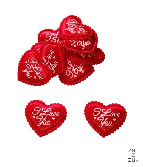Serce na klips I Love You 10szt. Serce na klips I Love You 10szt.