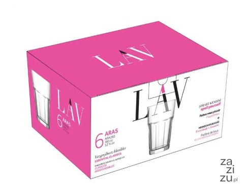 Szklanki 6szt. 365ml LONG DRINK LAV Szklanki 6szt. 365ml LONG DRINK LAV