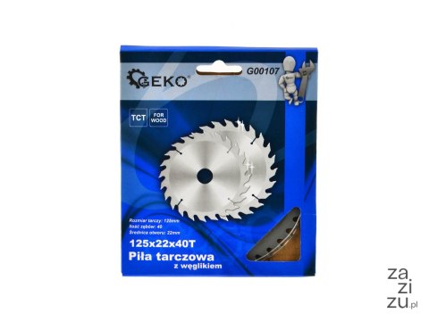 Tarcza do drewna 125 x 22 x 40T G00107 Tarcza do drewna 125 x 22 x 40T G00107