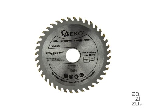 Tarcza do drewna 125 x 22 x 40T G00107 Tarcza do drewna 125 x 22 x 40T G00107