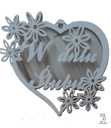 Zawieszka serce 30cm ŚLUB Zawieszka serce 30cm ŚLUB