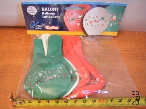 Balony premium "Mikołaj 12" 5szt. GB/PG24 Balony premium "Mikołaj 12" 5szt. GB/PG24
