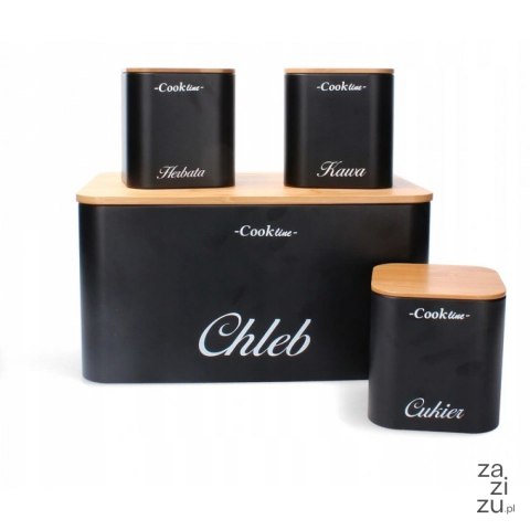 Chlebak emaliowany + 3 pojemniki NEL7113 Chlebak emaliowany + 3 pojemniki NEL7113