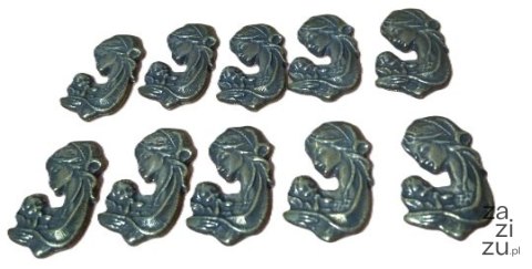 Emblemat metalowy Matka Boska z dzieciątkiem 10szt Emblemat metalowy Matka Boska z dzieciątkiem 10szt