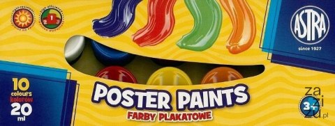 Farby 20ml plakatowe 10szt. ASTRA | 7474 Farby 20ml plakatowe 10szt. ASTRA | 7474