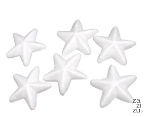 Gwiazdki styropianowe 6szt. 7,5cm | AS-580 Gwiazdki styropianowe 6szt. 7,5cm | AS-580