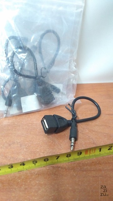 Kabel adapter AUX mini jack 3,5 mm USB 5szt - MP002 Kabel adapter AUX mini jack 3,5 mm USB 5szt - MP002