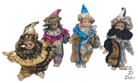 Lalka ceramiczna klaun arlekin 25 cm Lalka ceramiczna klaun arlekin 25 cm